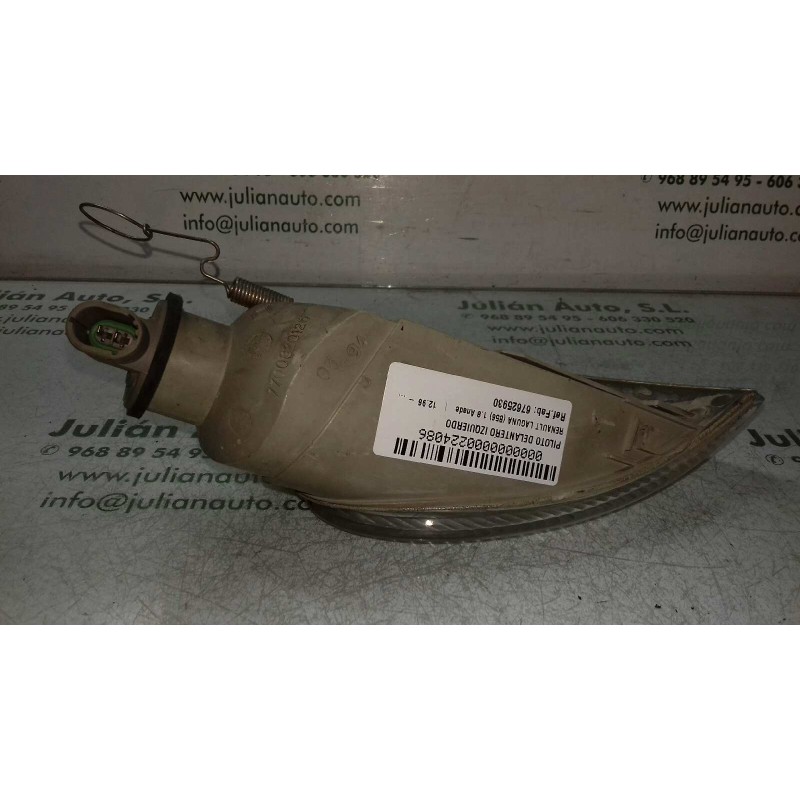 Recambio de piloto delantero izquierdo para renault laguna (b56) 1.8 anade referencia OEM IAM 67625930 VALEO 2 PINES