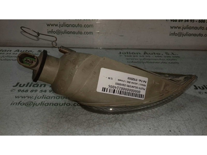 Recambio de piloto delantero izquierdo para renault laguna (b56) 1.8 anade referencia OEM IAM 67625930 VALEO 2 PINES