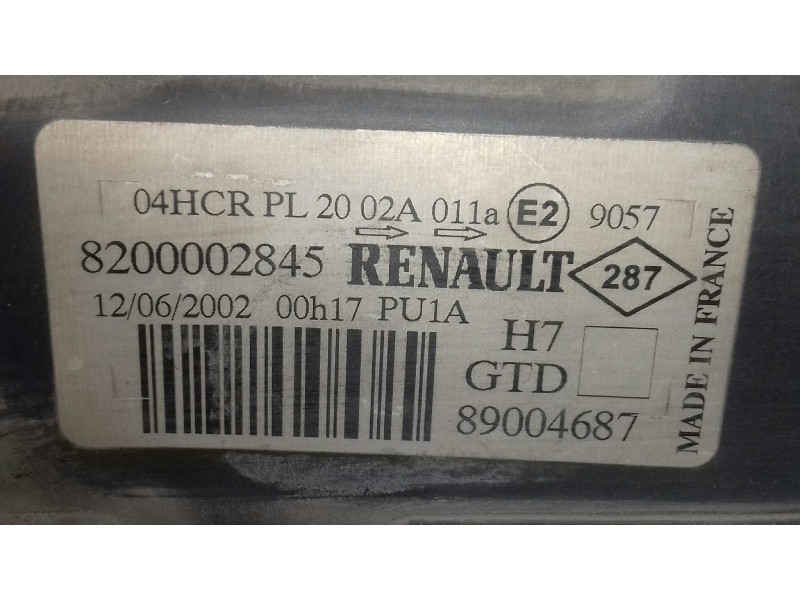 Recambio de faro izquierdo para renault laguna ii (bg0) authentique referencia OEM IAM 9060906102A 89004275 89003523