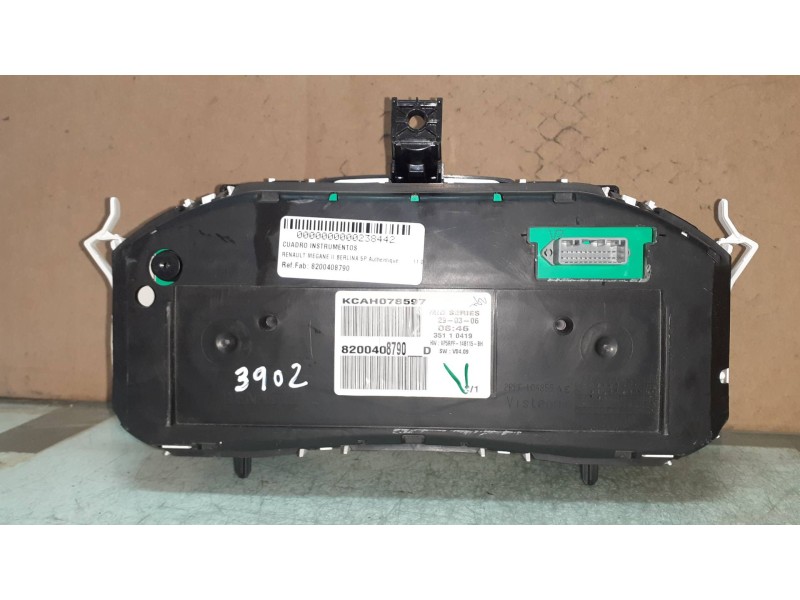 Recambio de cuadro instrumentos para renault megane ii berlina 5p authentique referencia OEM IAM 8200408790 8200408790D VISTEON