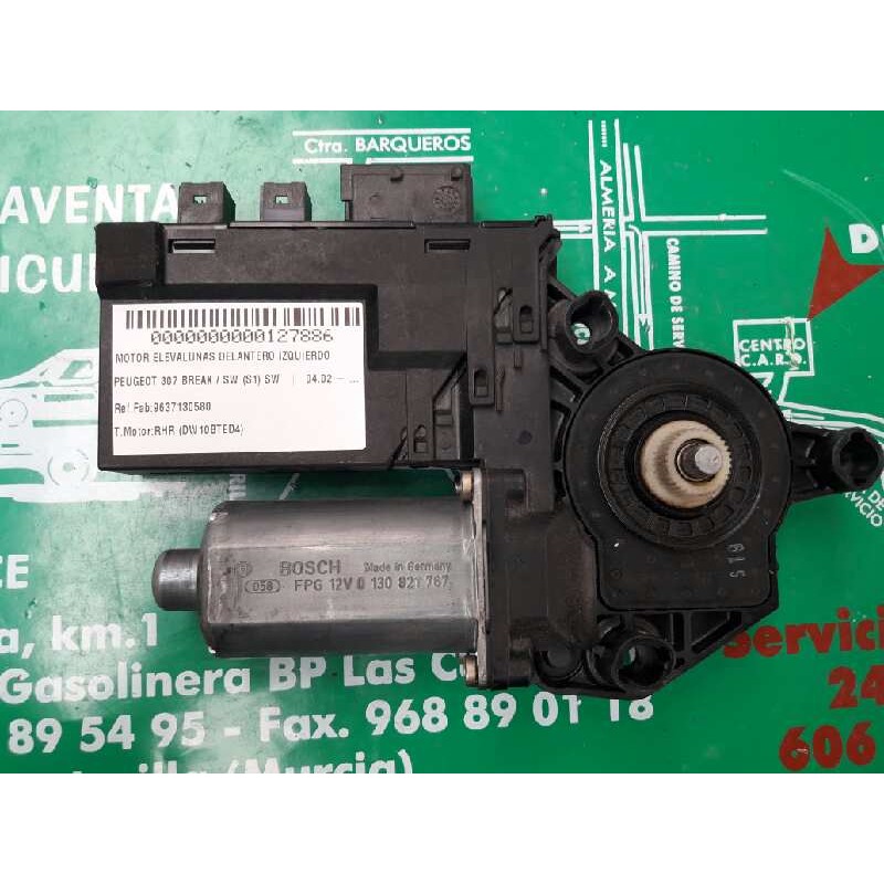 Recambio de motor elevalunas delantero izquierdo para peugeot 307 break / sw (s1) sw referencia OEM IAM 9637130580 0130821767 