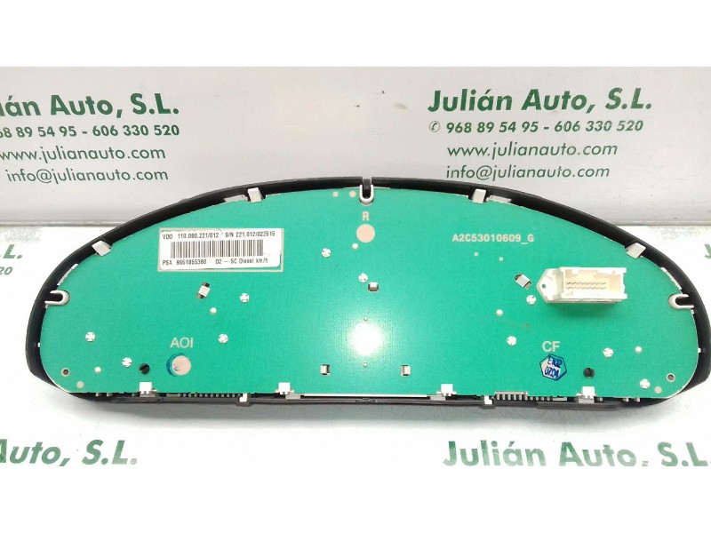 Recambio de cuadro instrumentos para peugeot 407 st sport referencia OEM IAM 9651855380 110080221012 SIEMENS VDO