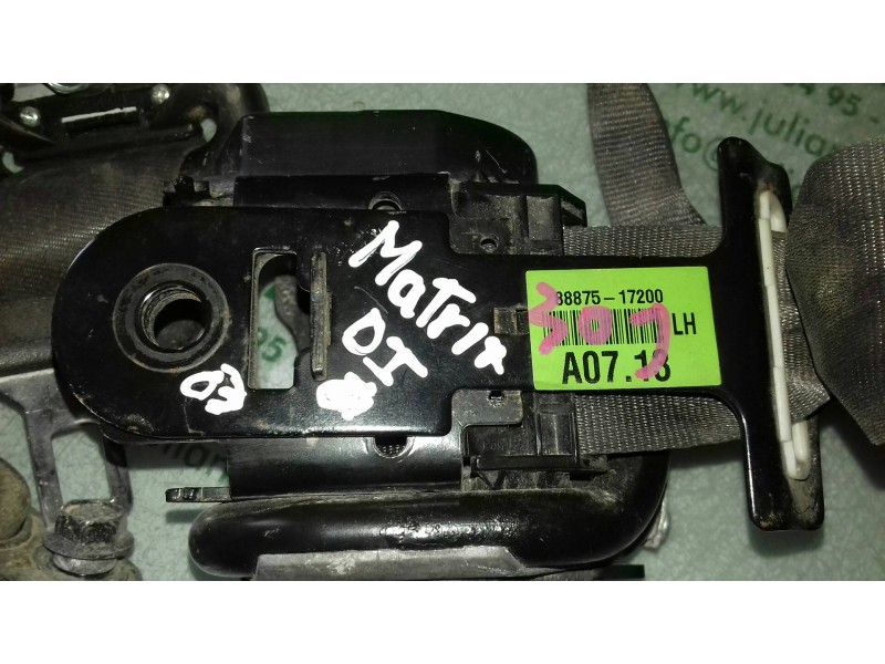 Recambio de cinturon seguridad delantero izquierdo para hyundai matrix (fc) 1.6 gls referencia OEM IAM 8887517200 A0713 