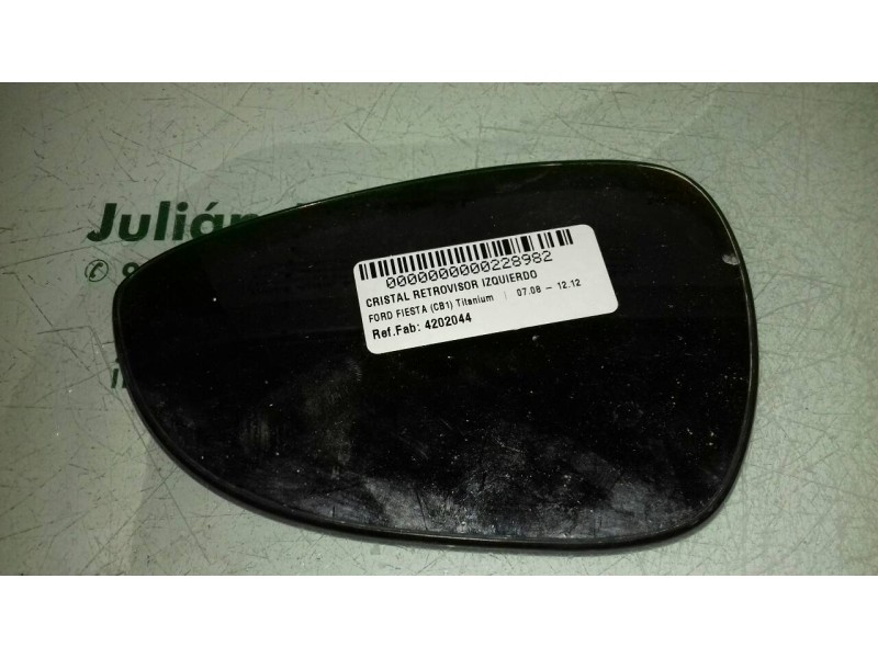 Recambio de cristal retrovisor izquierdo para ford fiesta (cb1) titanium referencia OEM IAM 4202044  TERMICO