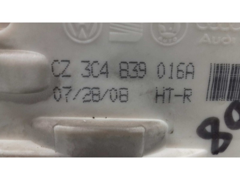 Recambio de cerradura puerta trasera derecha para volkswagen tiguan (5n1) country referencia OEM IAM 3C4839016A BLANCO 4+3 PINES