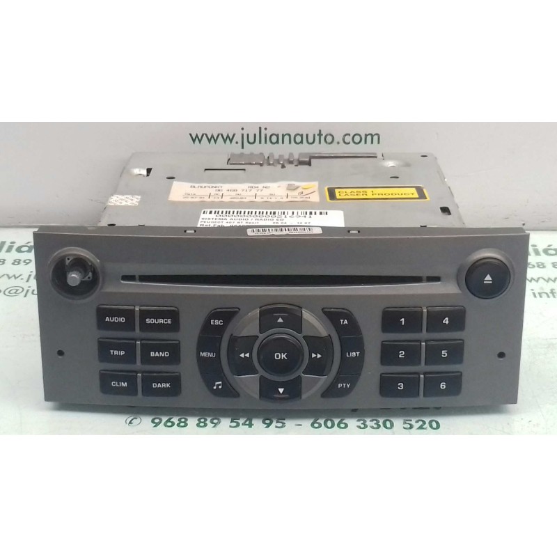 Recambio de sistema audio / radio cd para peugeot 407 st sport referencia OEM IAM 9646871777 7643141392 BLAUPUNKT