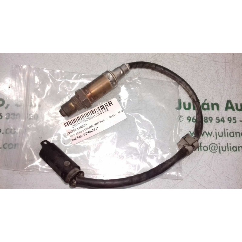 Recambio de sonda lambda para bmw serie 3 compact (e46) 316ti referencia OEM IAM 0258005271  2 + 2 PINES