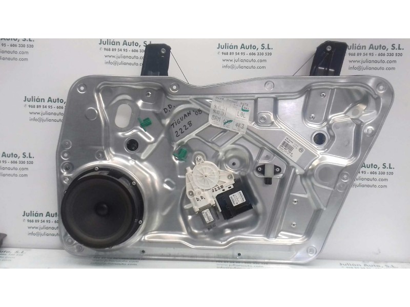 Recambio de elevalunas delantero derecho para volkswagen tiguan (5n1) country referencia OEM IAM 5N1837730A 1K0959792K ELECTRICO