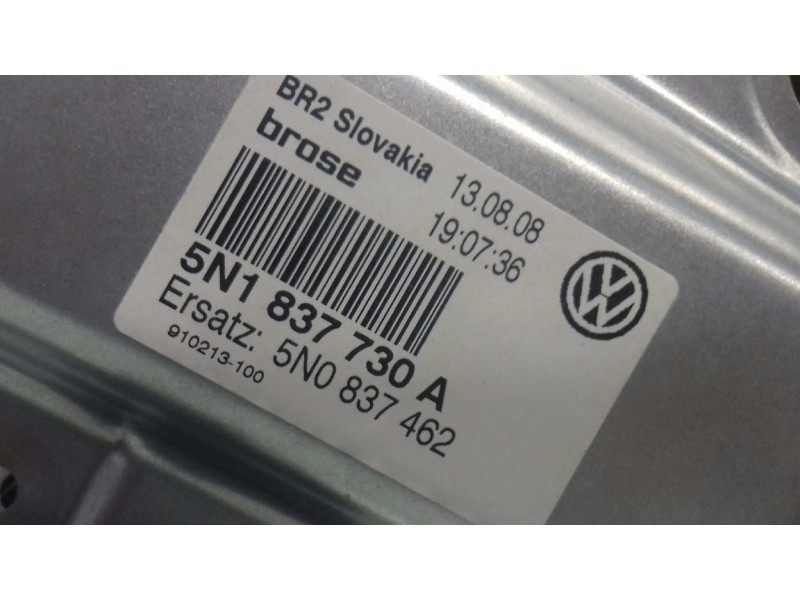 Recambio de elevalunas delantero derecho para volkswagen tiguan (5n1) country referencia OEM IAM 5N1837730A 1K0959792K ELECTRICO