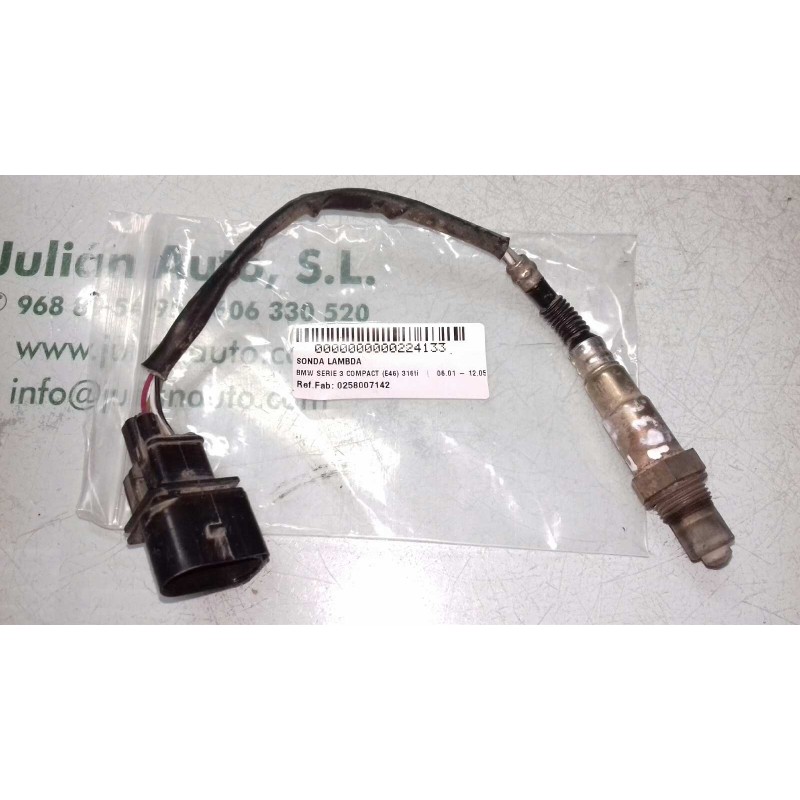 Recambio de sonda lambda para bmw serie 3 compact (e46) 316ti referencia OEM IAM 0258007142  3 + 3 PINES