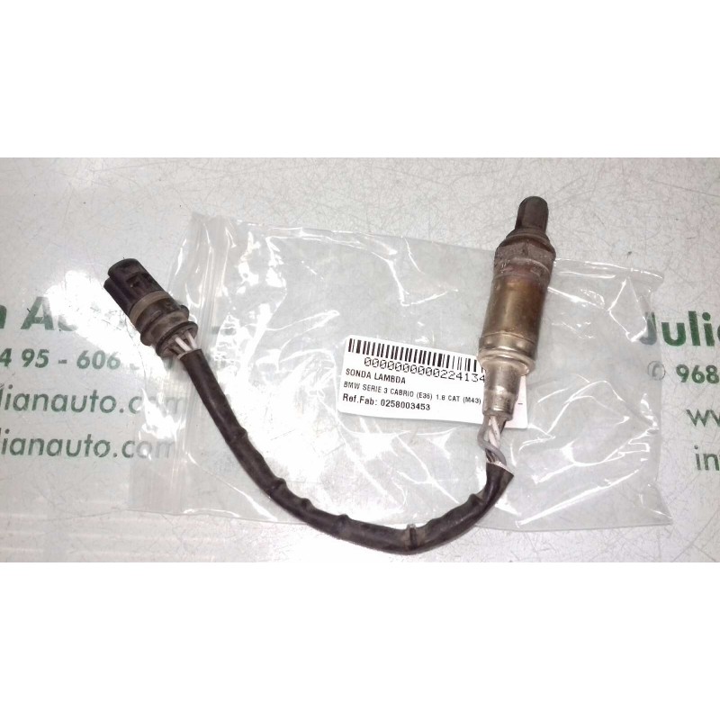 Recambio de sonda lambda para bmw serie 3 cabrio (e36) 1.8 cat (m43) referencia OEM IAM 0258003453  BOSCH