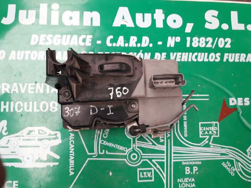 Recambio de cerradura puerta delantera izquierda para peugeot 307 (s1) xr referencia OEM IAM 6PINES 6 PINES GRIS