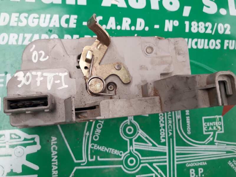 Recambio de cerradura puerta delantera izquierda para peugeot 307 (s1) xr clim plus referencia OEM IAM 6PINES 6 PINES GRIS