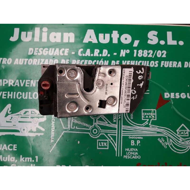 Recambio de cerradura puerta trasera derecha para peugeot 307 berlina (s2) xs referencia OEM IAM 3+1PINES 6 PINES GRIS