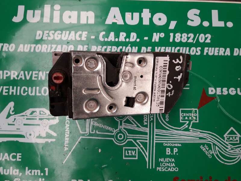 Recambio de cerradura puerta trasera derecha para peugeot 307 berlina (s2) xs referencia OEM IAM 3+1PINES 6 PINES GRIS