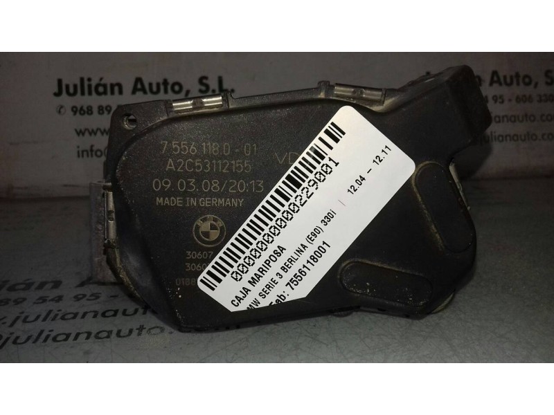 Recambio de caja mariposa para bmw serie 3 berlina (e90) 330i referencia OEM IAM 7556118001 A2C53112155 VDO