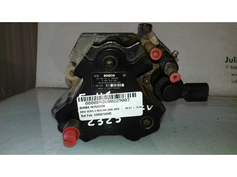 Recambio de bomba inyeccion para bmw serie 3 berlina (e46) 320d referencia OEM IAM 0445010045 7788670 BOSCH