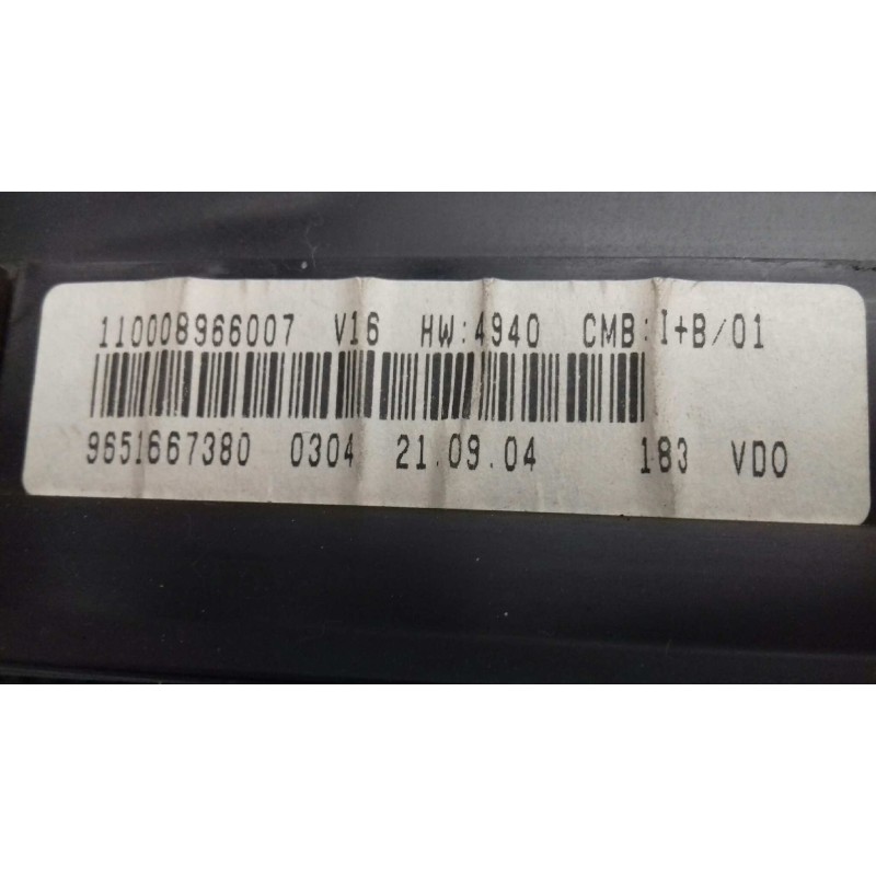Recambio de cuadro instrumentos para citroen xsara picasso 2.0 hdi exclusive referencia OEM IAM 965166380 87001377 VDO