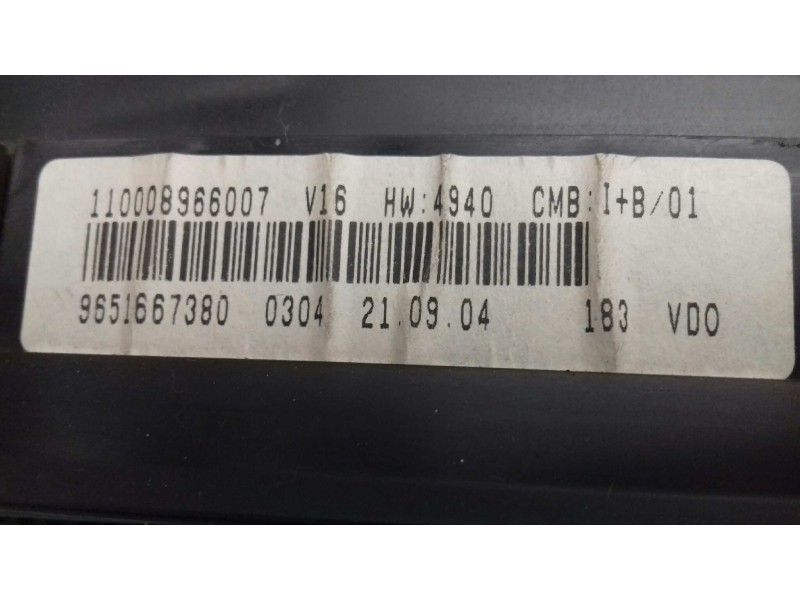 Recambio de cuadro instrumentos para citroen xsara picasso 2.0 hdi exclusive referencia OEM IAM 965166380 87001377 VDO