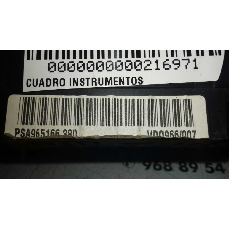 Recambio de cuadro instrumentos para citroen xsara picasso 2.0 hdi exclusive referencia OEM IAM 965166380 87001377 VDO