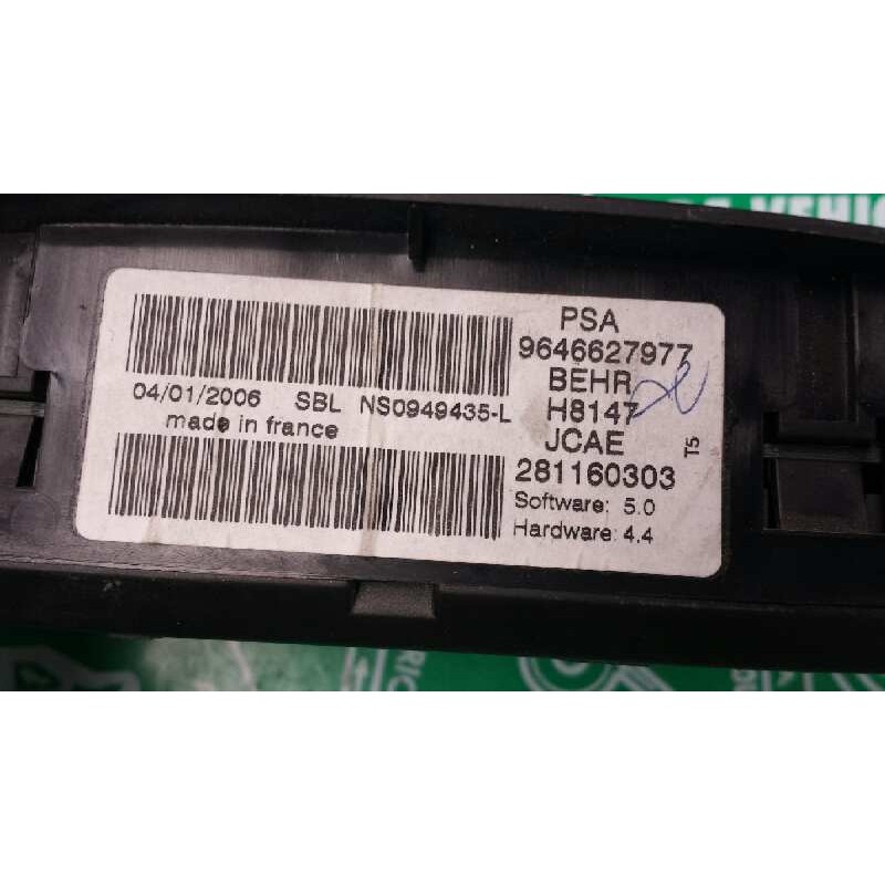 Recambio de mando climatizador para peugeot 307 (s1) xs referencia OEM IAM 9646627977 281160303 