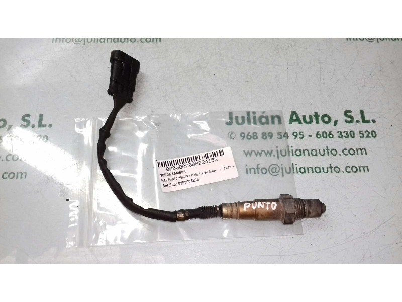 Recambio de sonda lambda para fiat punto berlina (188) 1.2 8v active referencia OEM IAM 0258006206  4 PINES