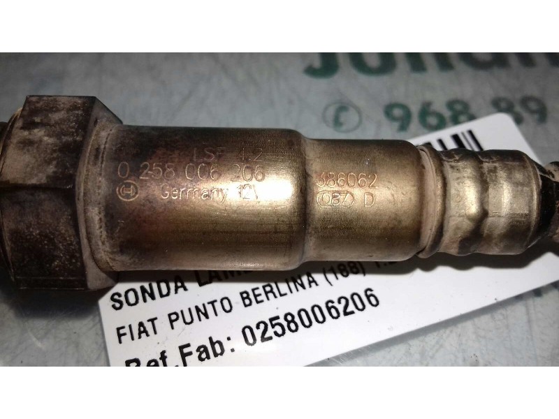 Recambio de sonda lambda para fiat punto berlina (188) 1.2 8v active referencia OEM IAM 0258006206  4 PINES