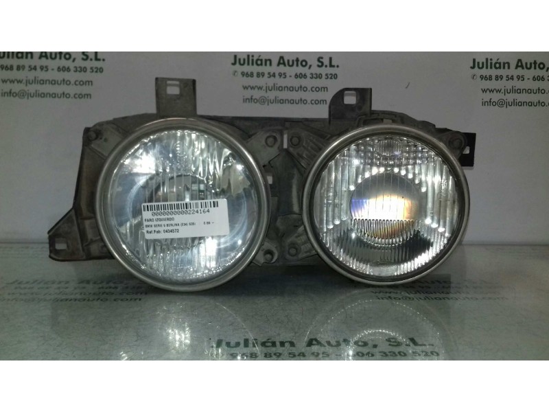 Recambio de faro izquierdo para bmw serie 5 berlina (e34) 535i referencia OEM IAM 0434572 027407 HELLA