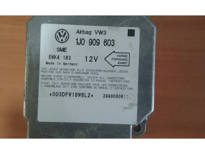 Recambio de centralita airbag para volkswagen polo berlina (6n1) air referencia OEM IAM 1J0909603 5WK4163 