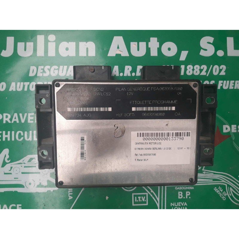 Recambio de centralita motor uce para citroen xsara berlina 1.9 d sx referencia OEM IAM 9639587680 R04080023D 9643294980