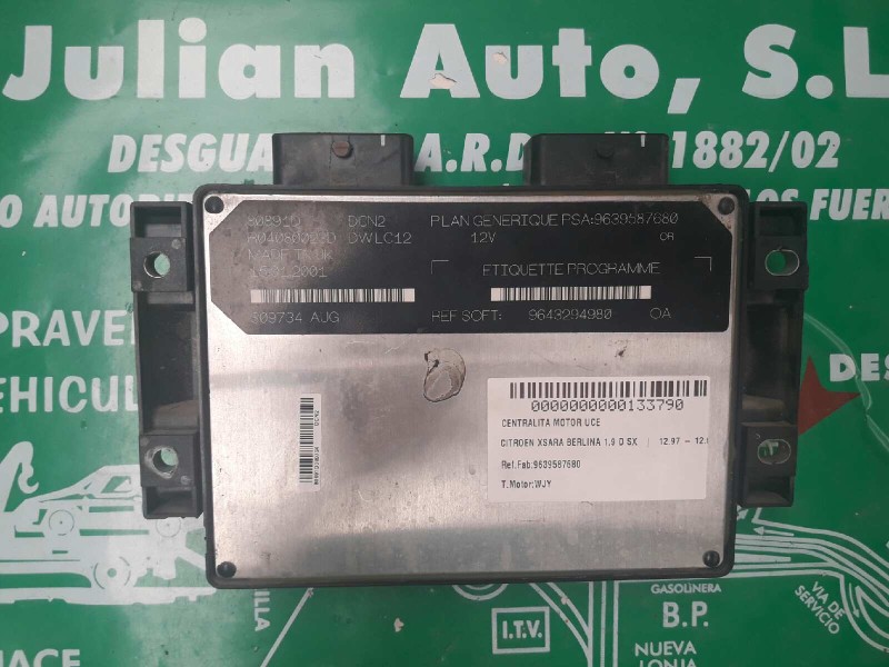 Recambio de centralita motor uce para citroen xsara berlina 1.9 d sx referencia OEM IAM 9639587680 R04080023D 9643294980