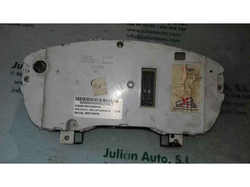 Recambio de cuadro instrumentos para ford focus c-max (cap) ambiente (d) referencia OEM IAM 3M5F10841B 3M5F10A855A VISTEON