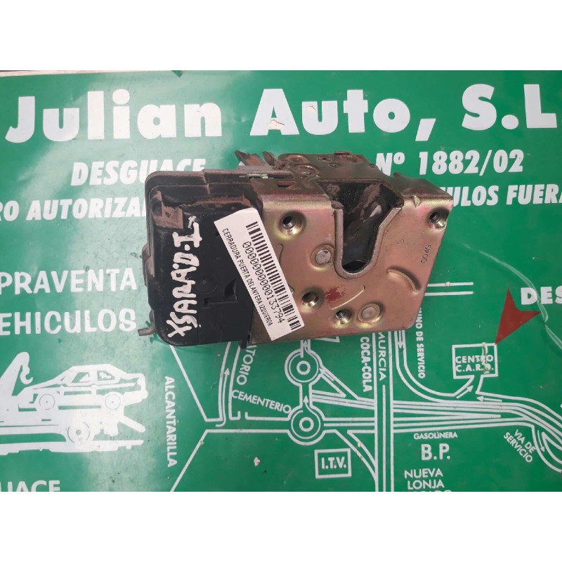 Recambio de cerradura puerta delantera izquierda para citroen xsara berlina referencia OEM IAM 6PINES 6 PINES GRIS