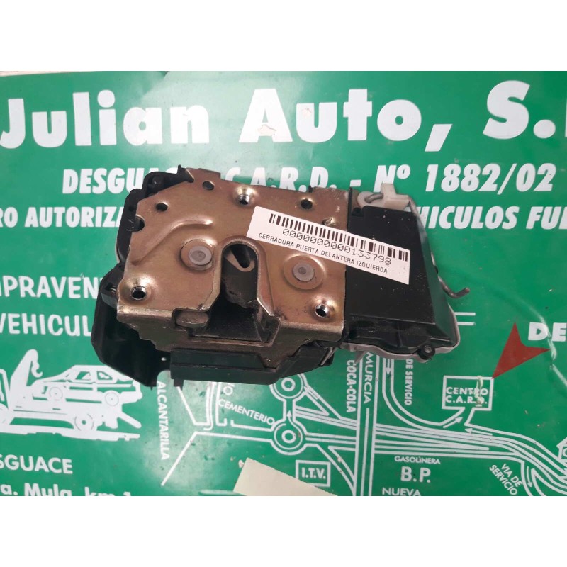 Recambio de cerradura puerta delantera izquierda para peugeot 307 (s1) xn referencia OEM IAM 6PINES 6 PINES GRIS