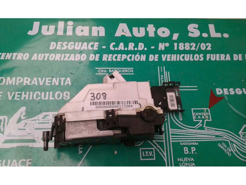 Recambio de cerradura puerta delantera derecha para peugeot 308 sw confort referencia OEM IAM  6 PINES NEGRO