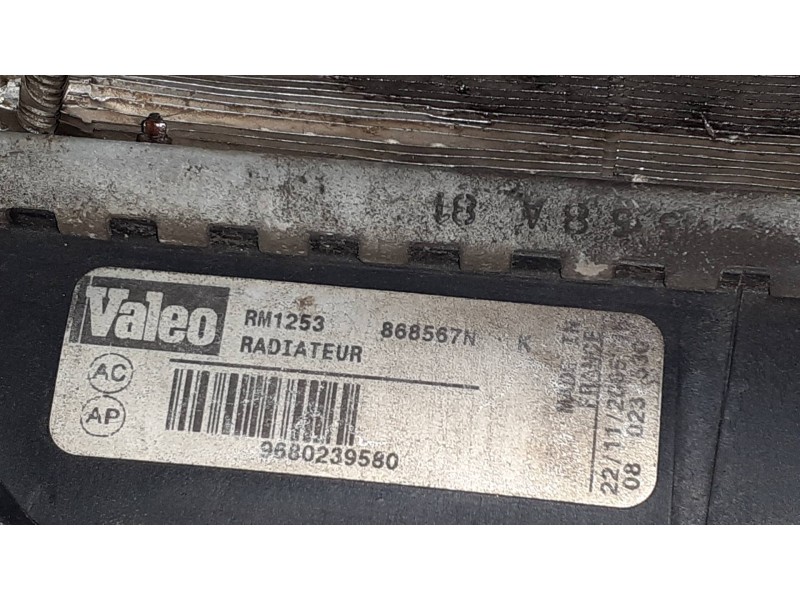 Recambio de radiador agua para citroen c2 furio referencia OEM IAM 868567N 868563L VALEO