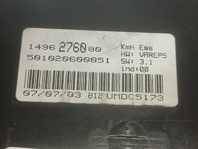 Recambio de cuadro instrumentos para peugeot 807 st pack referencia OEM IAM 1496276080 UMDC5173 MAGNETI MARELLI