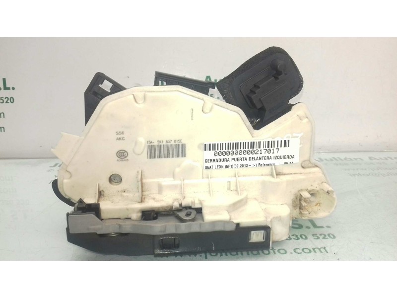 Recambio de cerradura puerta delantera izquierda para seat leon (5f1) reference referencia OEM IAM 5K1837015E 7 PINES NEGRO