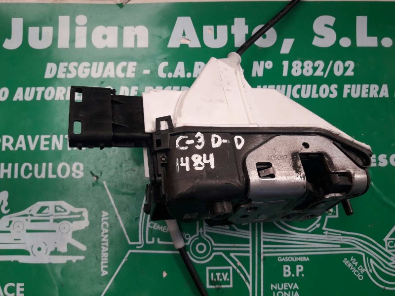 Recambio de cerradura puerta delantera derecha para citroen c3 attraction referencia OEM IAM 006246 A04959 4374A1688I1