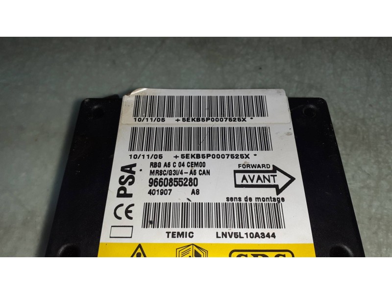 Recambio de centralita airbag para citroen c2 furio referencia OEM IAM 9660855280 5EKB5P0007525X 