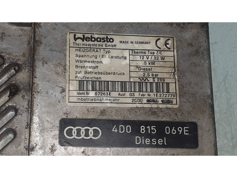 Recambio de motor calefaccion para audi a8 (d2) 3.3 tdi quattro referencia OEM IAM 4D0815069 1E272779 4D0815069E