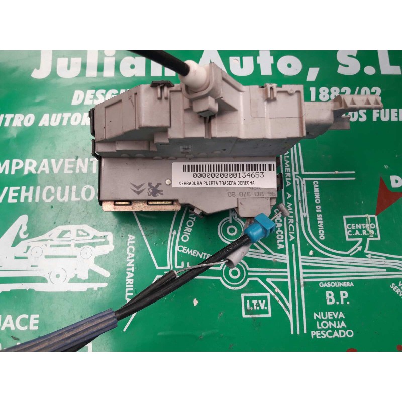 Recambio de cerradura puerta trasera derecha para citroen c4 berlina exclusive referencia OEM IAM 9681337080 40727122 6 PINES EN