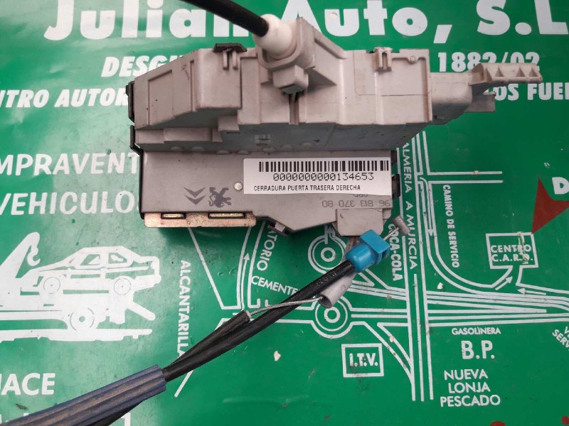 Recambio de cerradura puerta trasera derecha para citroen c4 berlina exclusive referencia OEM IAM 9681337080 40727122 6 PINES EN