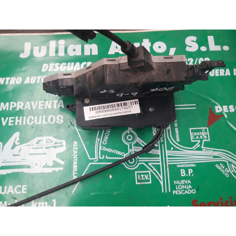 Recambio de cerradura puerta delantera derecha para peugeot 207 sport referencia OEM IAM 24099816 6 PINES NEGRO