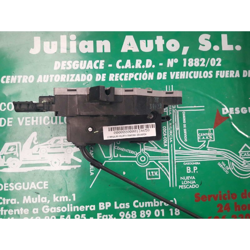 Recambio de cerradura puerta trasera izquierda para citroen c4 grand picasso exclusive referencia OEM IAM 24090816 6 PINES NEGRO