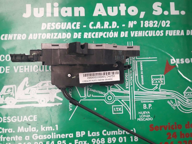 Recambio de cerradura puerta trasera izquierda para citroen c4 grand picasso exclusive referencia OEM IAM 24090816 6 PINES NEGRO