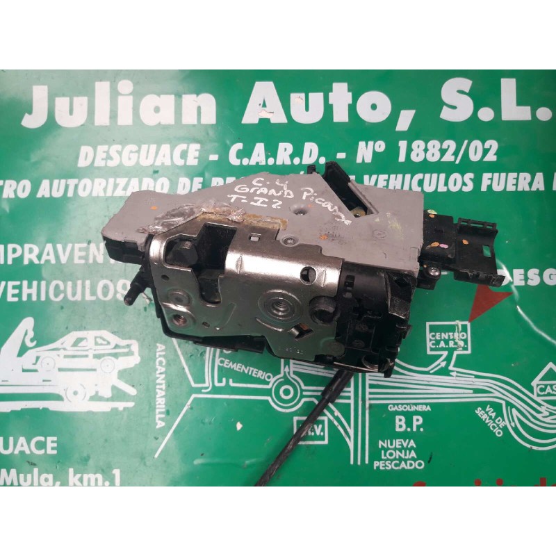 Recambio de cerradura puerta trasera izquierda para citroen c4 grand picasso exclusive referencia OEM IAM 24090816 6 PINES NEGRO