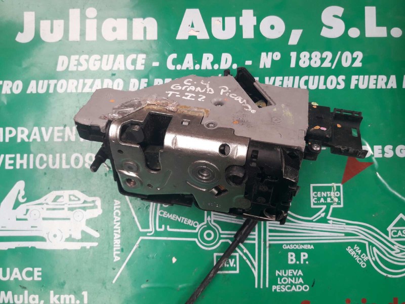 Recambio de cerradura puerta trasera izquierda para citroen c4 grand picasso exclusive referencia OEM IAM 24090816 6 PINES NEGRO