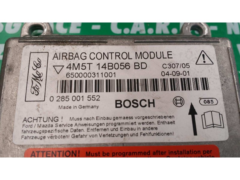 Recambio de centralita airbag para ford focus berlina (cap) trend referencia OEM IAM 0285001552 4M5T14B056BD 650000311001