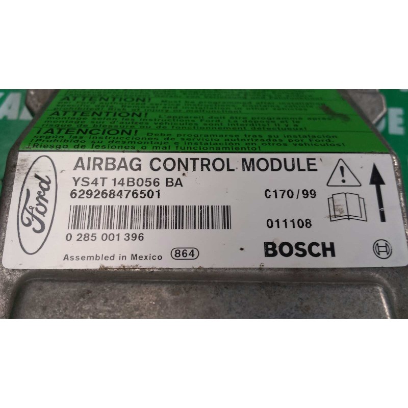 Recambio de centralita airbag para ford focus berlina (cak) ambiente referencia OEM IAM 0285001396 YS4T14B056BA BOSCH